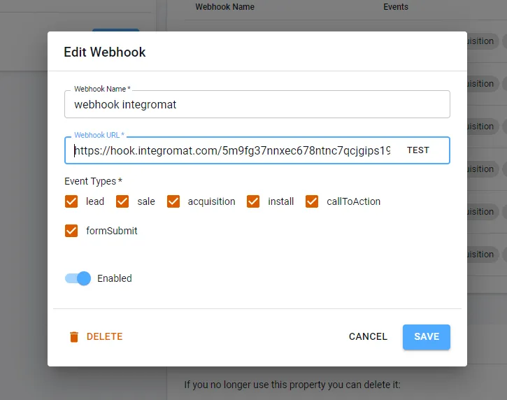 Webhook by AnyTrack